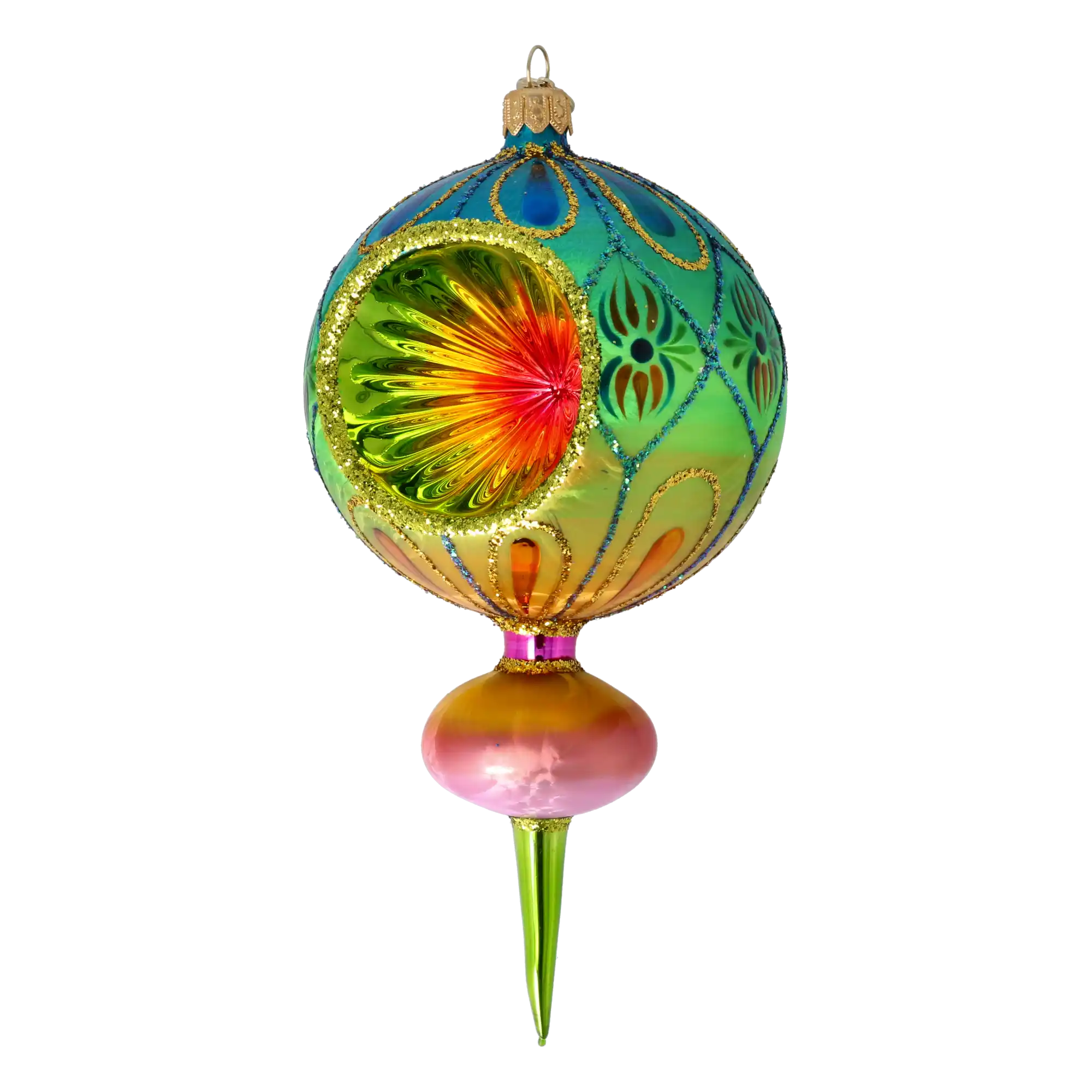 Mystic Aurora Handmade Glass Christmas ornament Retro Glass Reflector Ornament