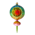 Azure Solar Mirage | Hand-Painted Glass Ornament | Blubom 2025-118
