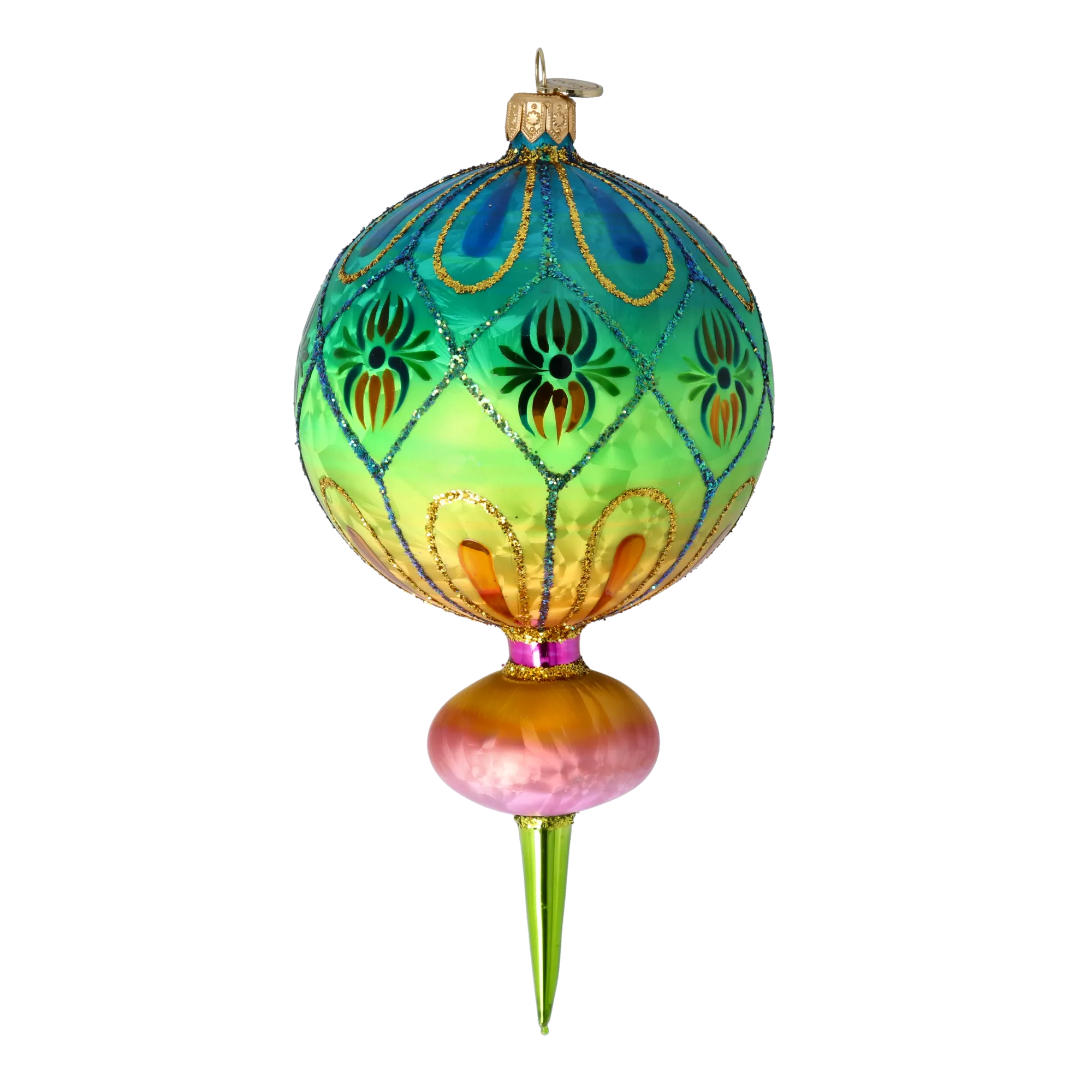 Mystic Aurora Handmade Glass Christmas ornament Retro Glass Reflector Ornament 2025-118