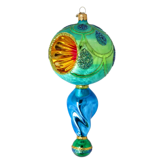 Emerald Twilight Handmade Glass Christmas ornament Retro Glass Reflector Ornament