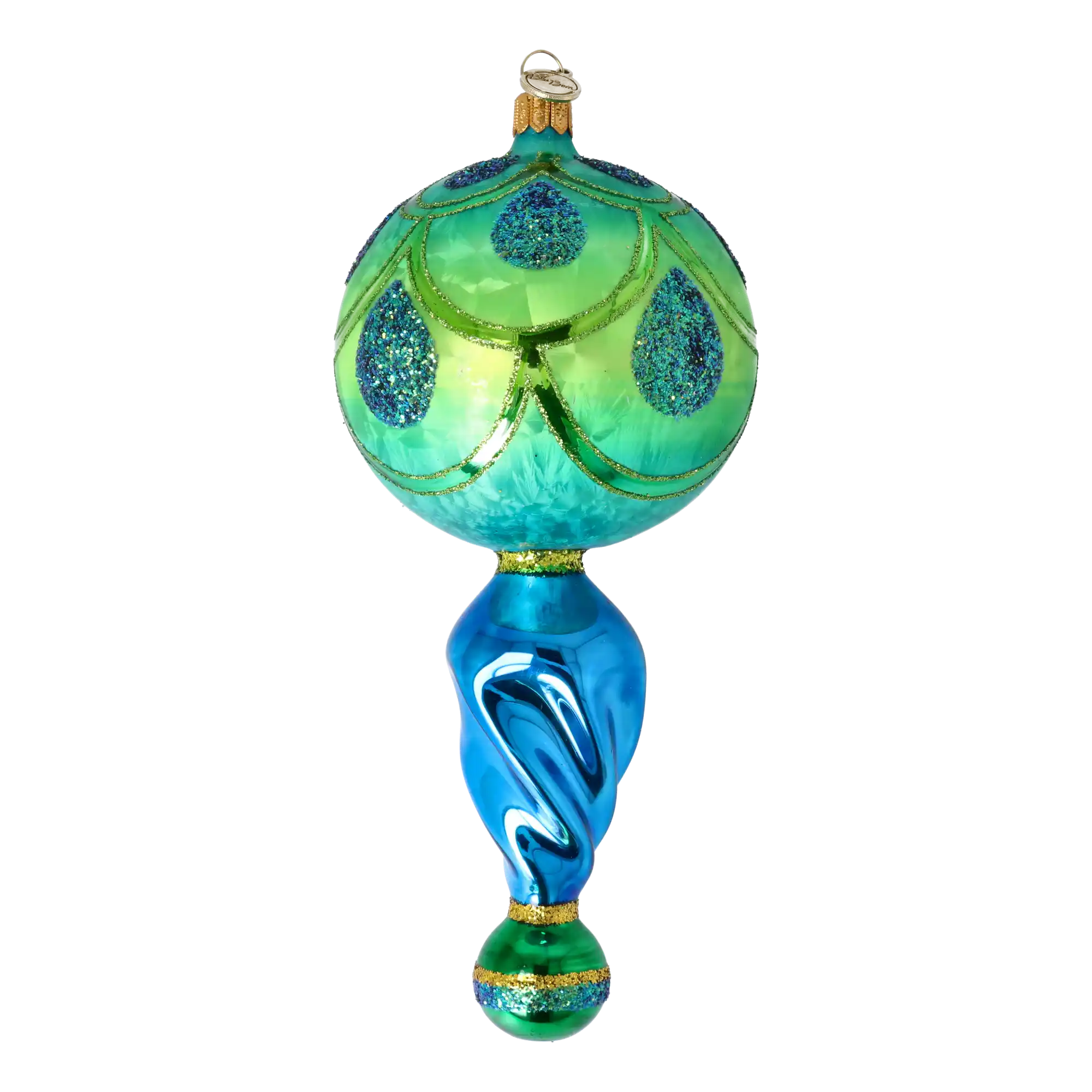 Emerald Twilight Handmade Glass Christmas ornament Retro Glass Reflector Ornament