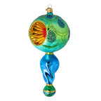 Aquamarine Solar Pulse | Hand-Painted Glass Ornament | Blubom 2025-119