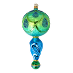 Aquamarine Solar Pulse | Hand-Painted Glass Ornament | Blubom 2025-119