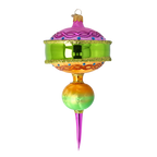 Gilded Cadence | Hand-Painted Glass Ornament | Blubom 2025-121