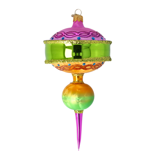Carnival Star Handmade Glass Christmas ornament Retro Glass Reflector Ornament 2025-121
