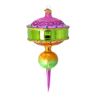 Gilded Cadence | Hand-Painted Glass Ornament | Blubom 2025-121