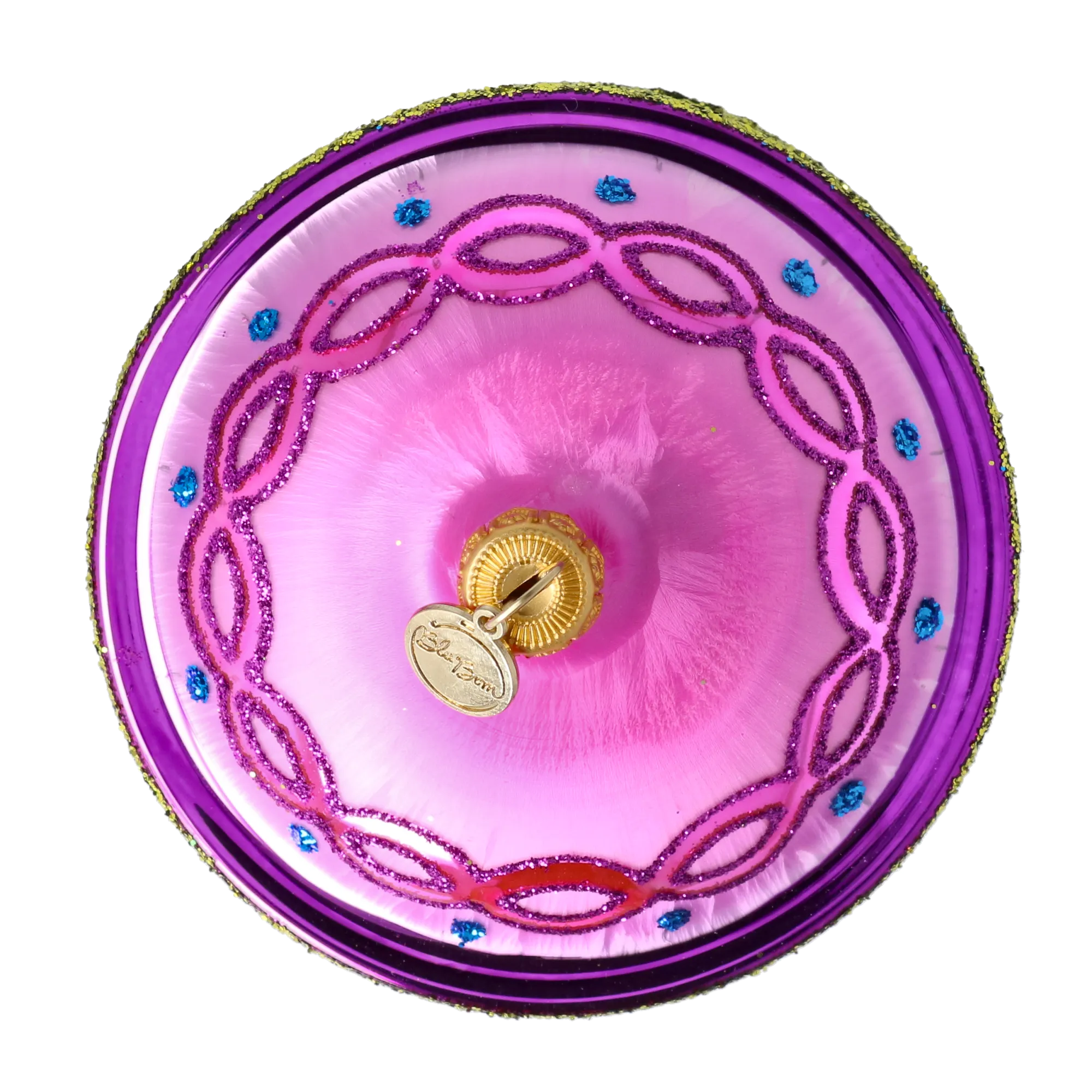 Gilded Cadence | Hand-Painted Glass Ornament | Blubom 2025-121