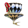 Load image into Gallery viewer, Royal Tea Delight Tea cup Ornament Handmade Glass Christmas ornament
