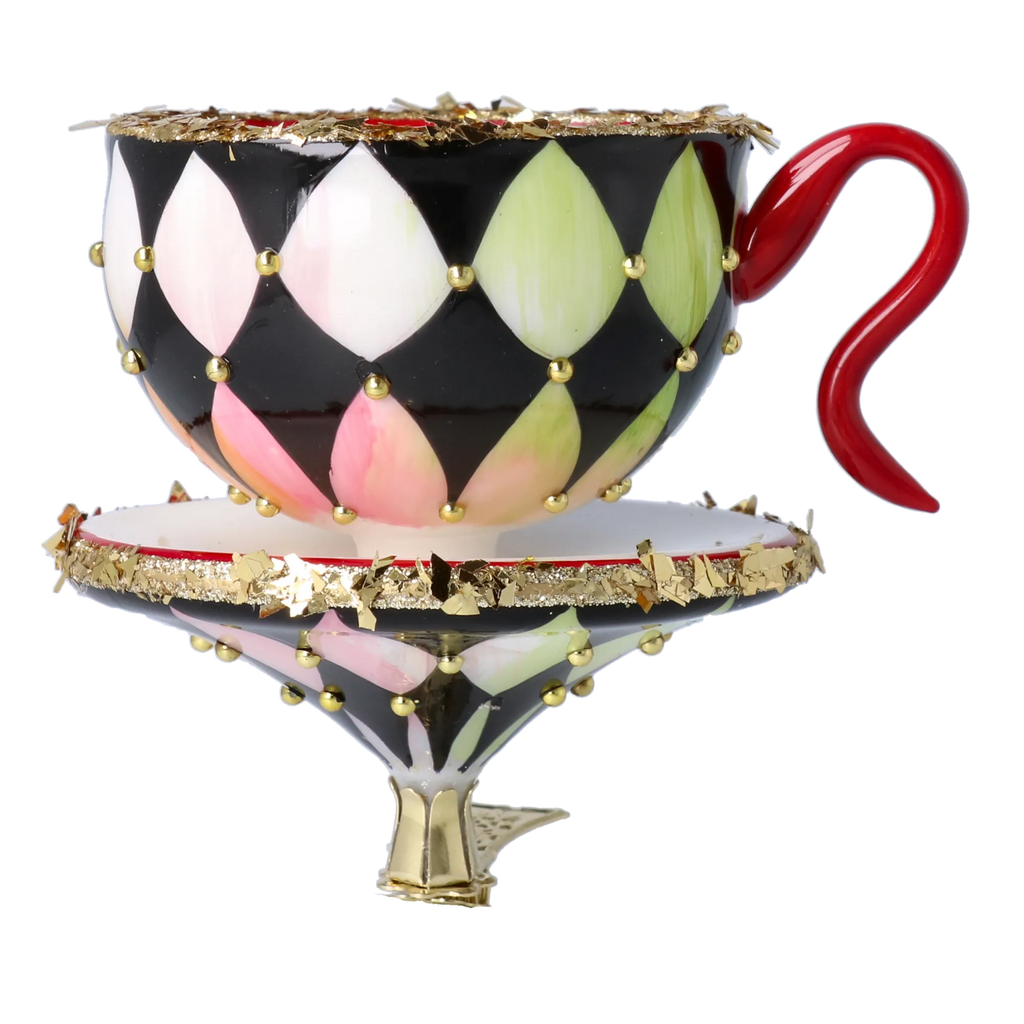 Harlequin Masquerade Infusion | Hand-Painted Glass Ornament | Blubom 2025-124
