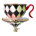 Harlequin Masquerade Infusion | Hand-Painted Glass Ornament | Blubom 2025-124