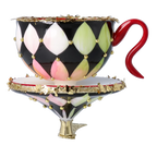 Harlequin Masquerade Infusion | Hand-Painted Glass Ornament | Blubom 2025-124
