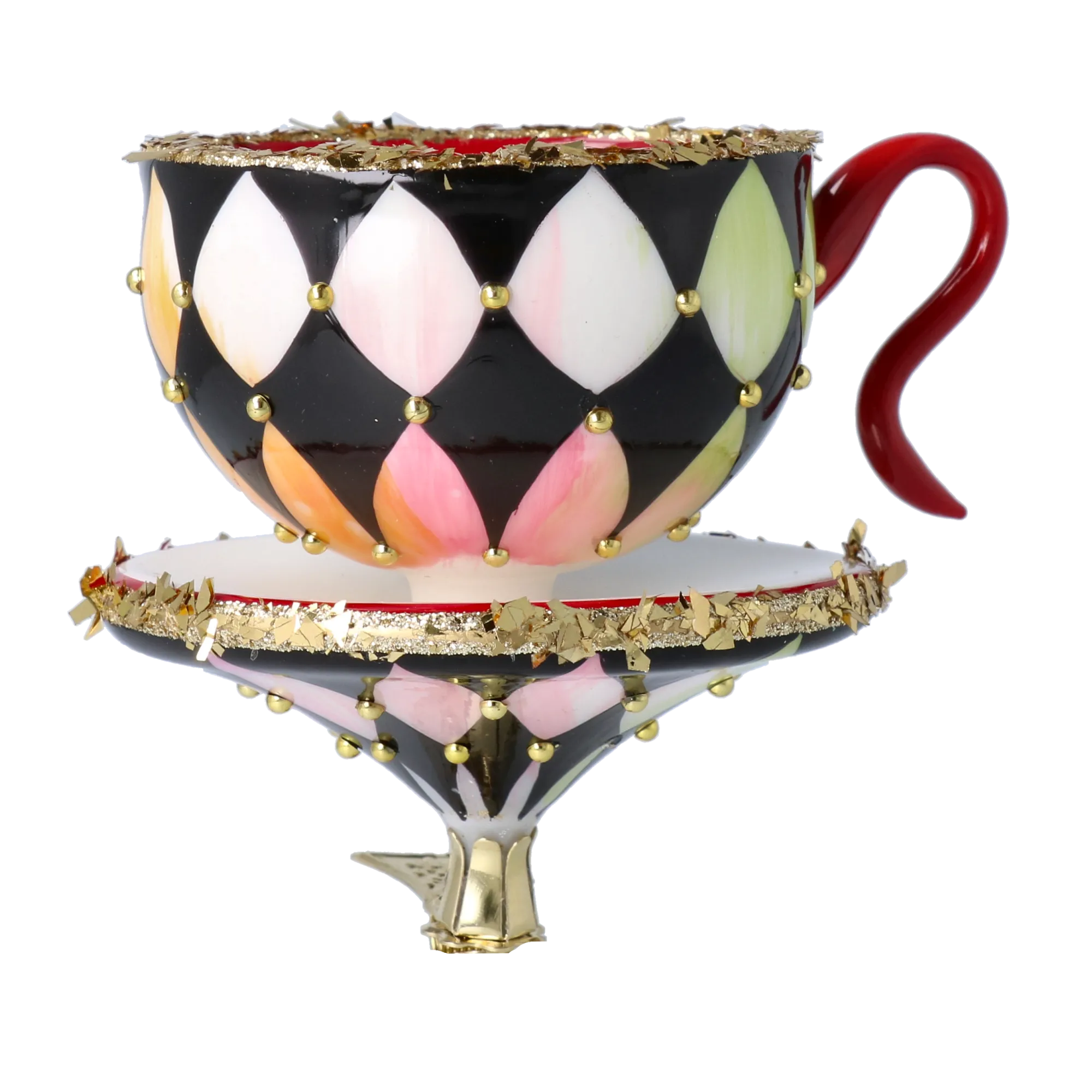Harlequin Masquerade Infusion | Hand-Painted Glass Ornament | Blubom 2025-124
