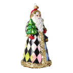 Harlequin Gilded Saint | Hand-Painted Glass Ornament | Blubom 2025-163