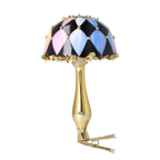 Harlequin Gilded Bloom | Hand-Painted Glass Ornament | Blubom 2025-164