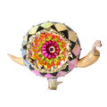 Stately Harlequin Voyager | Hand-Painted Glass Ornament | Blubom 2025-165