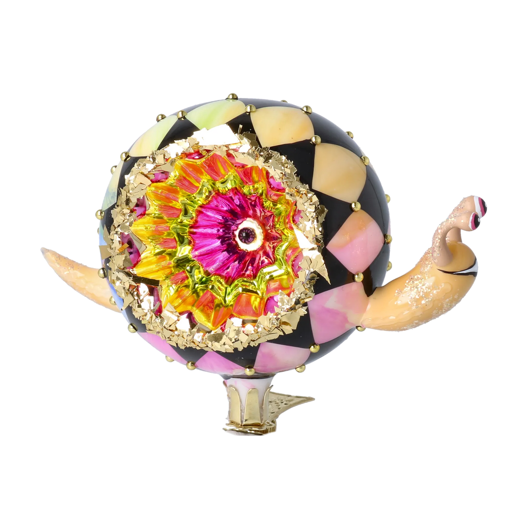 Stately Harlequin Voyager | Hand-Painted Glass Ornament | Blubom 2025-165