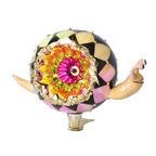 Stately Harlequin Voyager | Hand-Painted Glass Ornament | Blubom 2025-165