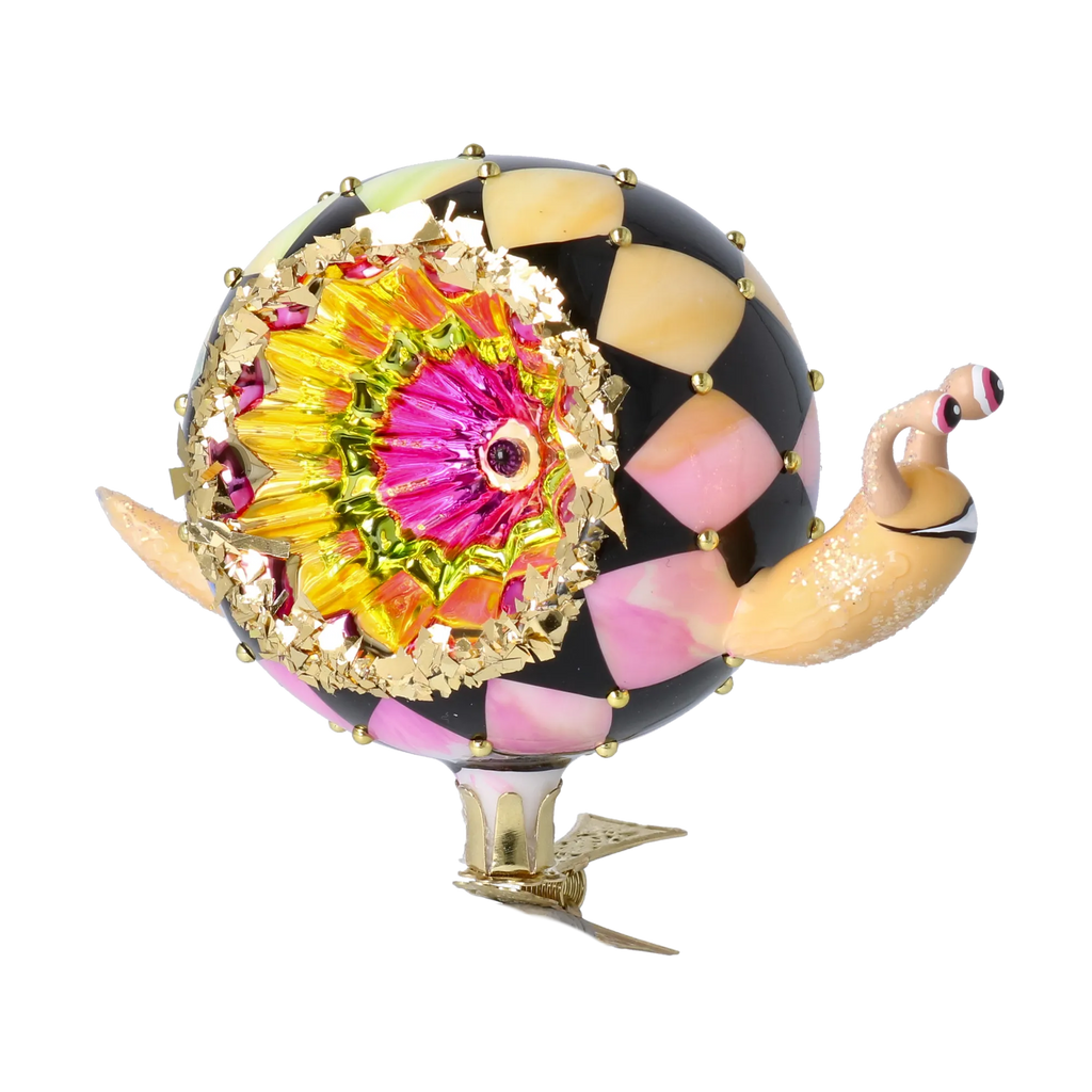 Stately Harlequin Voyager | Hand-Painted Glass Ornament | Blubom 2025-165