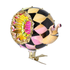 Stately Harlequin Voyager | Hand-Painted Glass Ornament | Blubom 2025-165