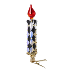 Clip-On Candle in Harlequin