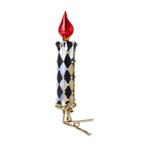 Harlequin Midnight Vigil | Hand-Painted Glass Ornament | Blubom 2025-166