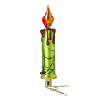 Sanguine Verdant Taper | Hand-Painted Glass Ornament | Blubom 2025-167
