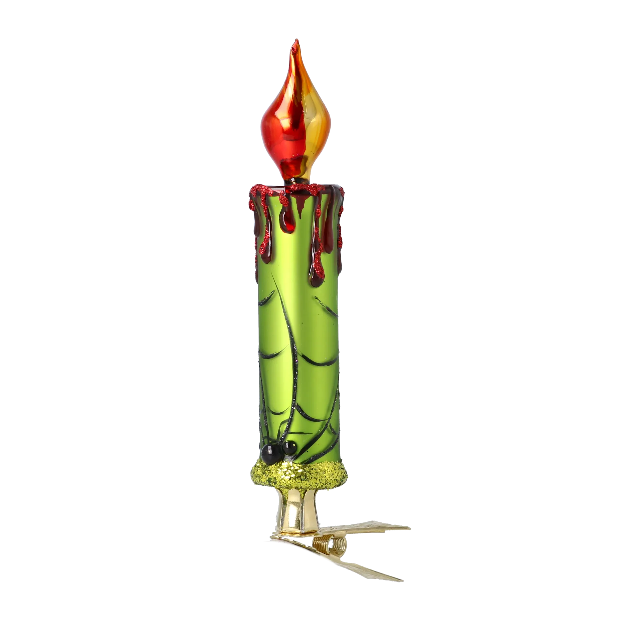Emerald Gothic Candle Premium christmas glass ornament 2025-167
