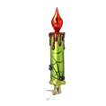 Load image into Gallery viewer, Emerald Gothic Candle Premium christmas glass ornament 2025-167

