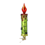 Sanguine Verdant Taper | Hand-Painted Glass Ornament | Blubom 2025-167
