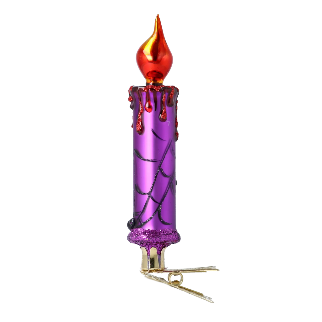 Nocturnal Weaver Vigil | Hand-Painted Glass Ornament | Blubom 2025-168