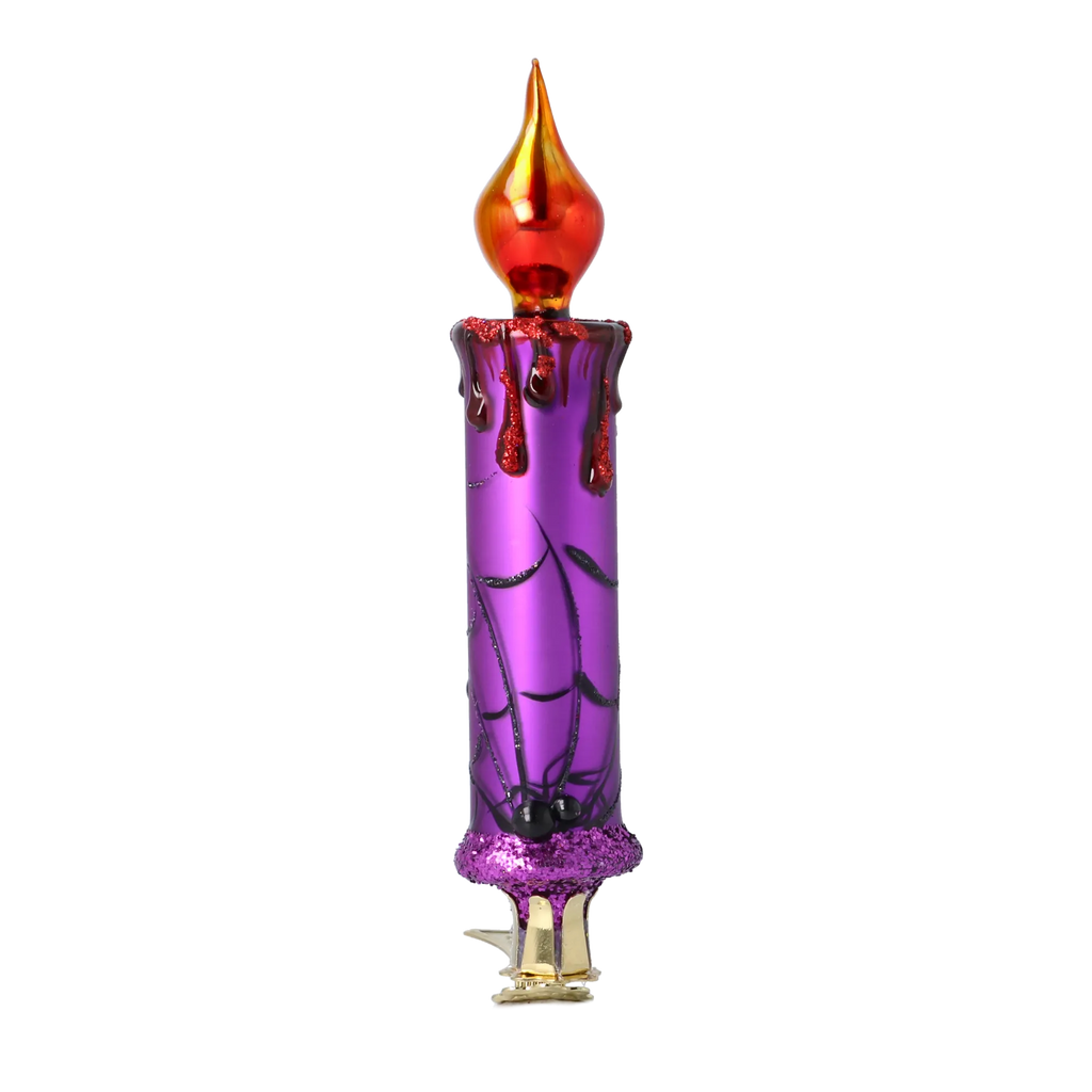 Nocturnal Weaver Vigil | Hand-Painted Glass Ornament | Blubom 2025-168