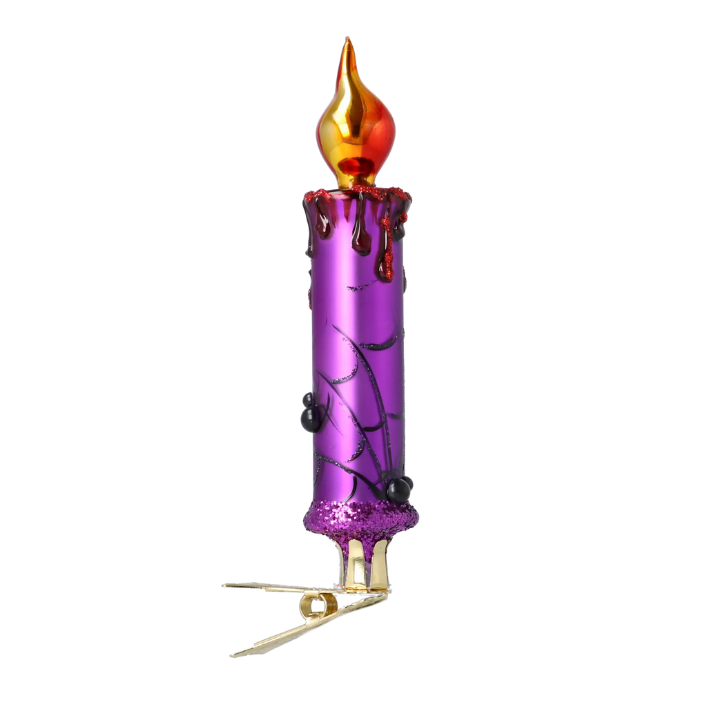 Nocturnal Weaver Vigil | Hand-Painted Glass Ornament | Blubom 2025-168