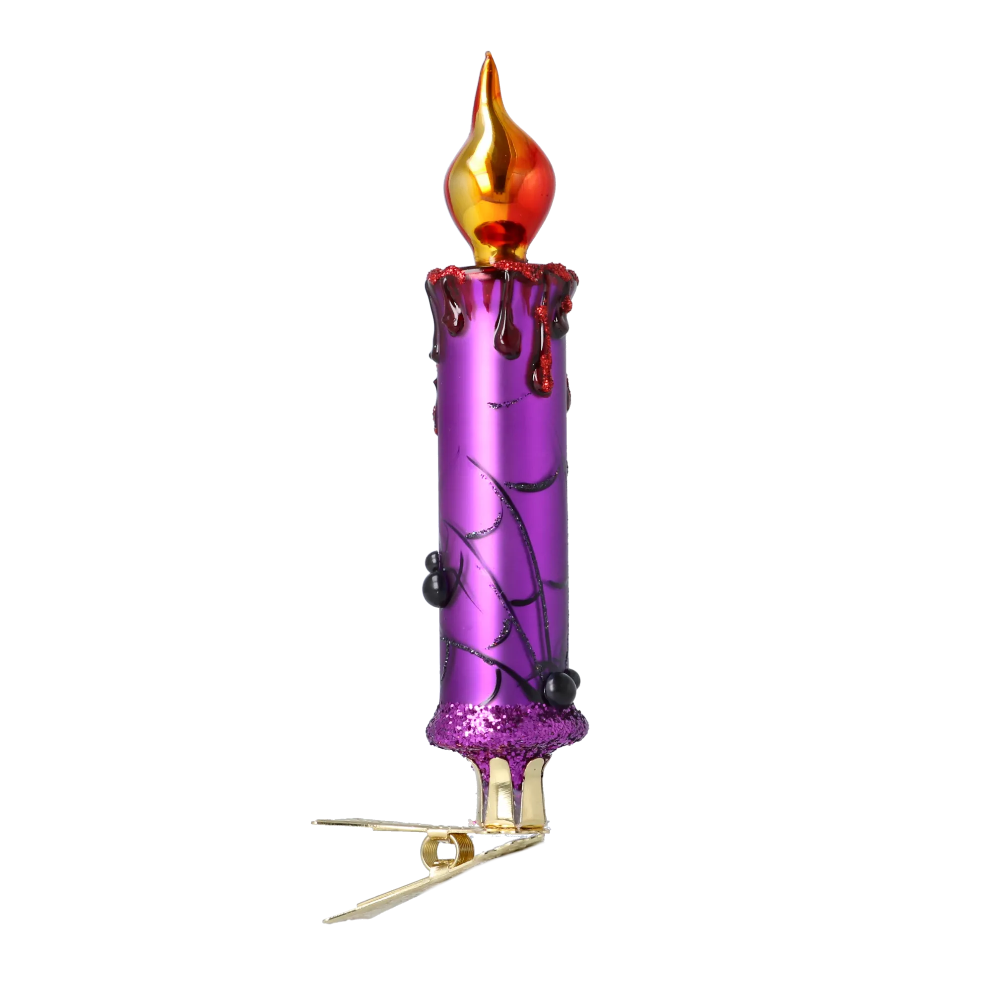 Nocturnal Weaver Vigil | Hand-Painted Glass Ornament | Blubom 2025-168