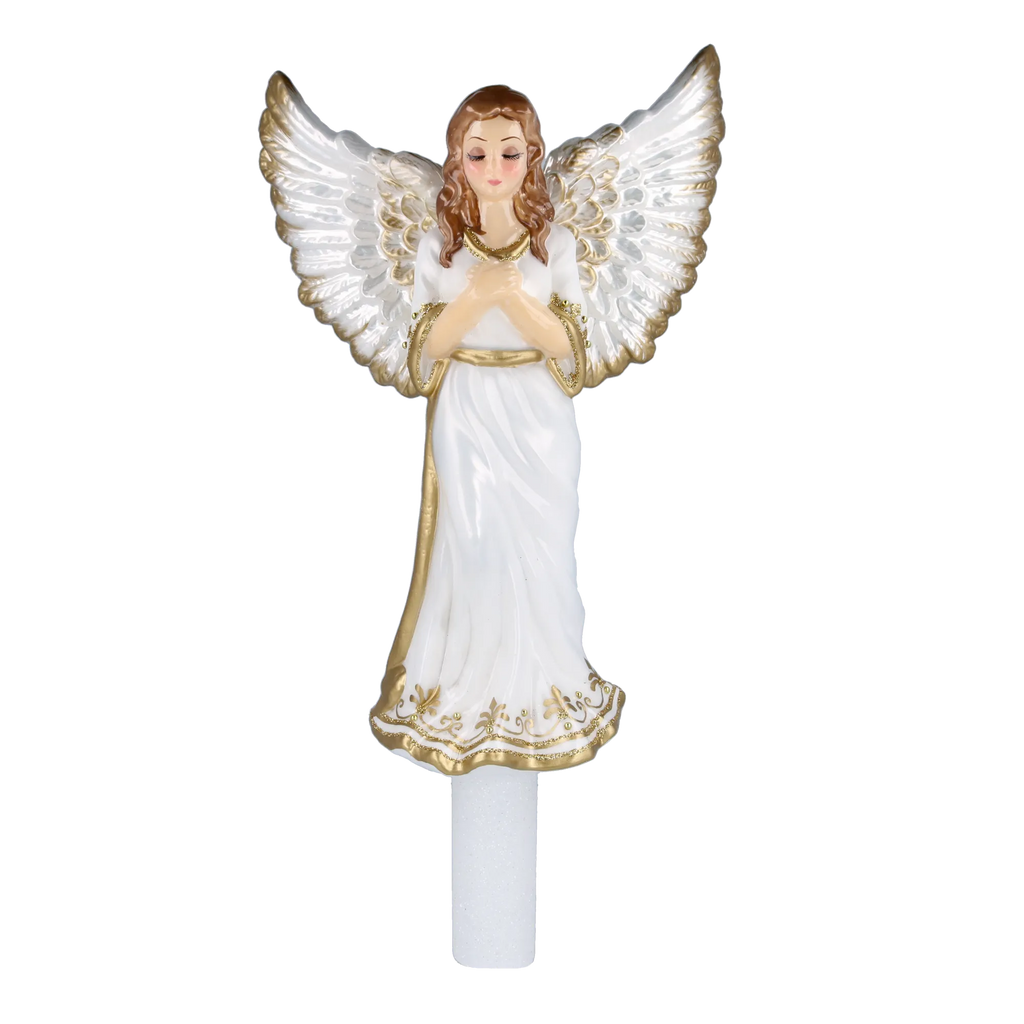 Serene Summit Seraph | Hand-Painted Glass Ornament | Blubom 2025-173
