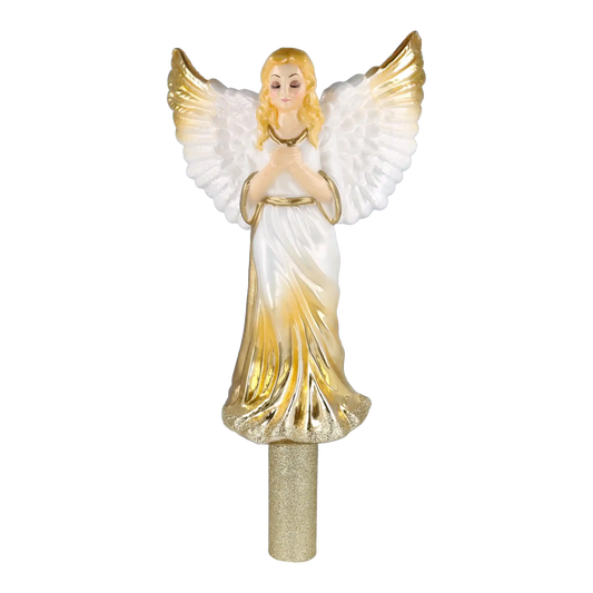 Golden Guardian Angel Handmade Glass Christmas ornament Finials