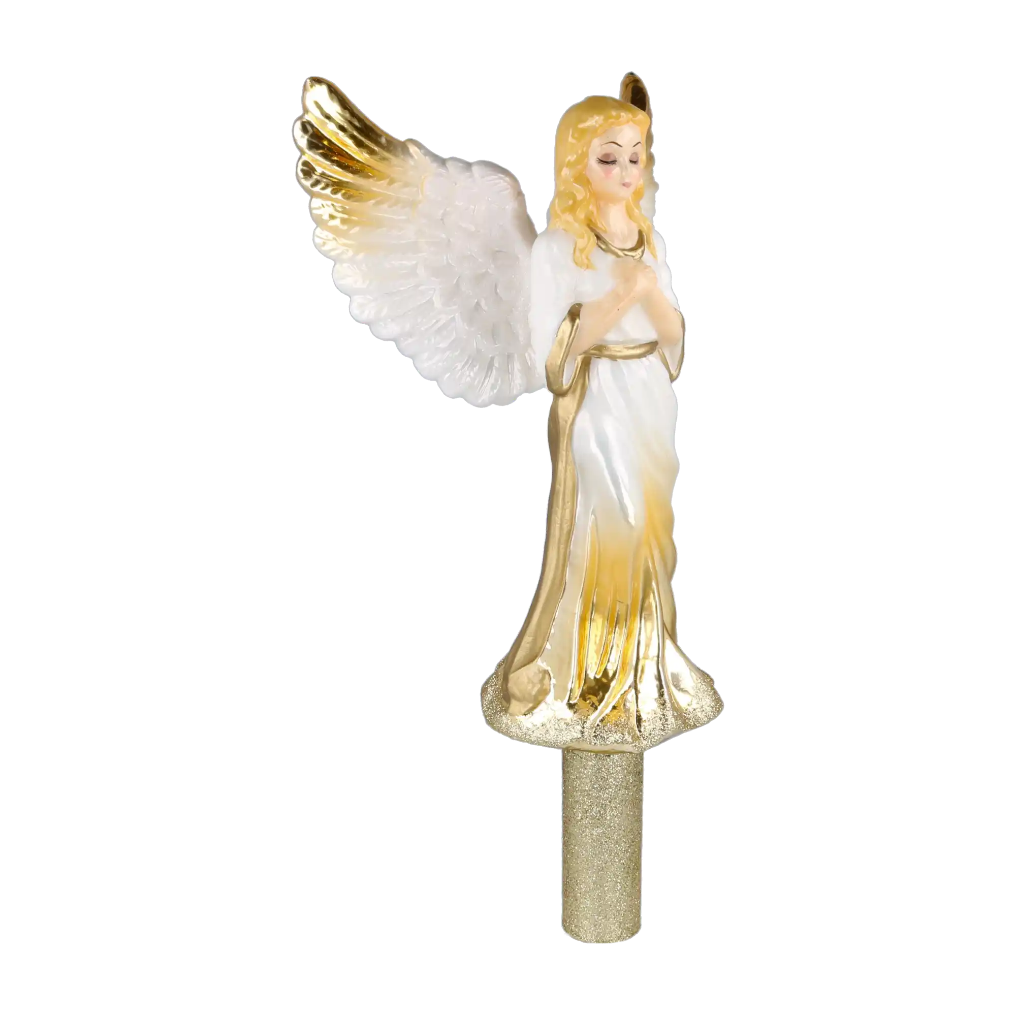 Golden Guardian Angel Handmade Glass Christmas ornament Finials