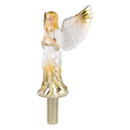 Load image into Gallery viewer, Golden Guardian Angel Handmade Glass Christmas ornament Finials
