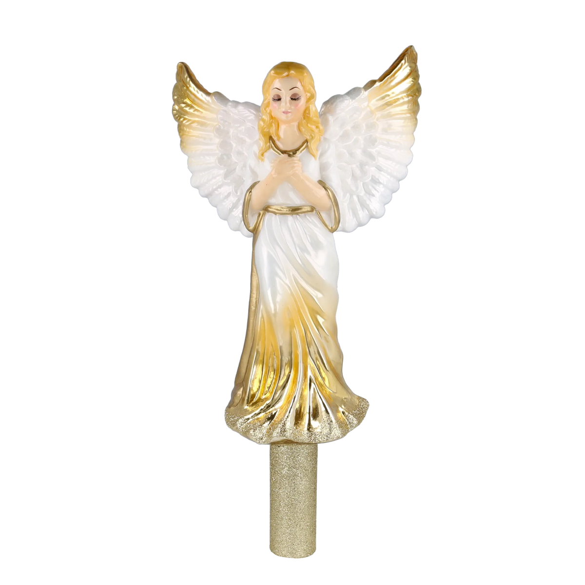 Reverent Seraph | Hand-Painted Glass Ornament | Blubom 2025-174