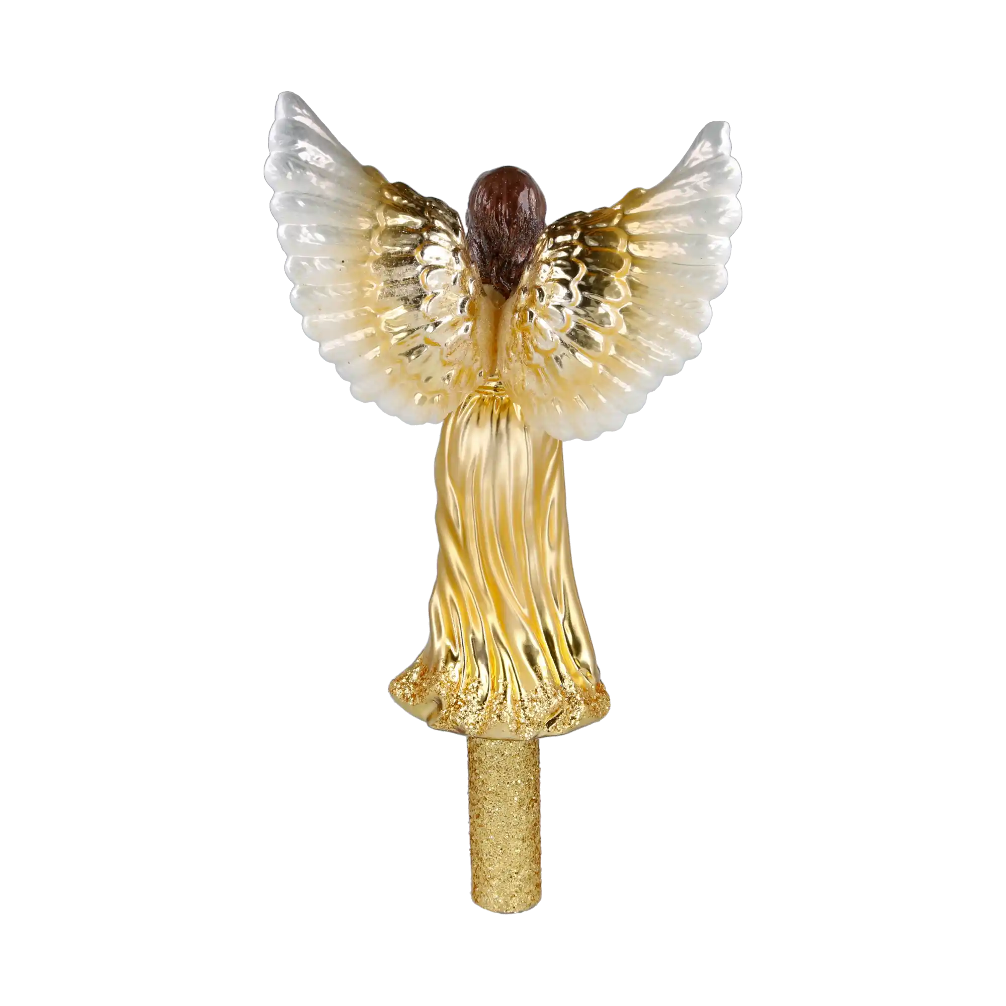 Golden Angel of Glory Handmade Glass Christmas ornament Tree Topper
