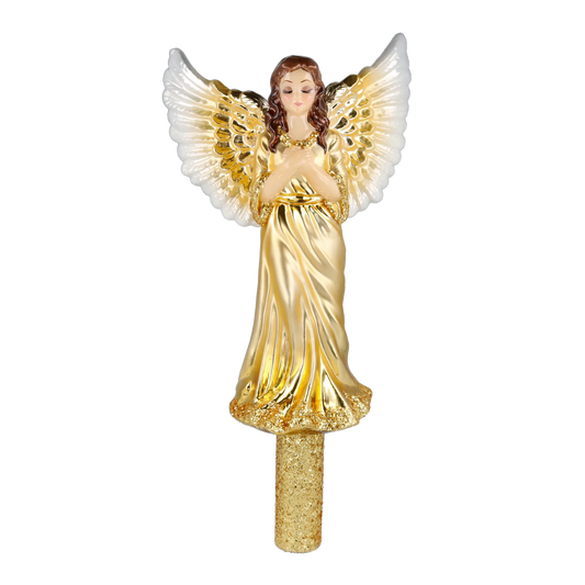 Golden Angel of Glory Handmade Glass Christmas ornament Tree Topper 2025-175