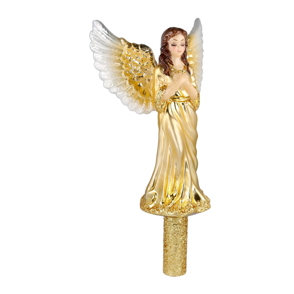 Devout Gilded Seraph | Hand-Painted Glass Ornament | Blubom 2025-175