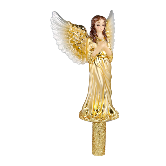 Golden Angel of Glory Handmade Glass Christmas ornament Tree Topper 2025-175