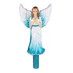 Serene Azure Seraph | Hand-Painted Glass Ornament | Blubom 2025-177