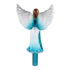 Serene Azure Seraph | Hand-Painted Glass Ornament | Blubom 2025-177