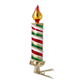 Load image into Gallery viewer, Festive Flame  Handmade Glass Christmas ornaments Candle free blowing
