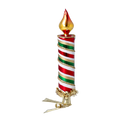 Load image into Gallery viewer, Festive Flame  Handmade Glass Christmas ornaments Candle free blowing
