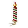 Load image into Gallery viewer, Festive Flame  Handmade Glass Christmas ornaments Candle free blowing
