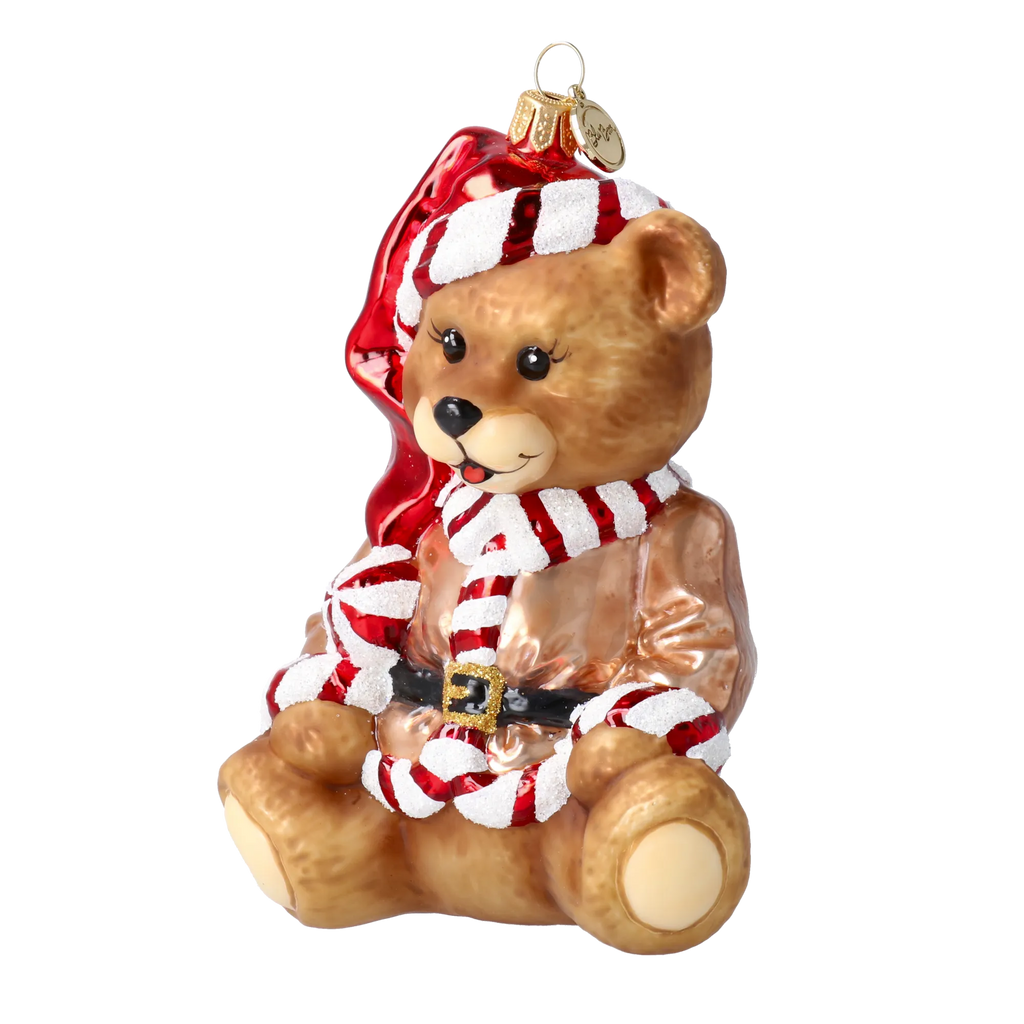 Peppermint Guardian | Hand-Painted Glass Ornament | Blubom 2025-184