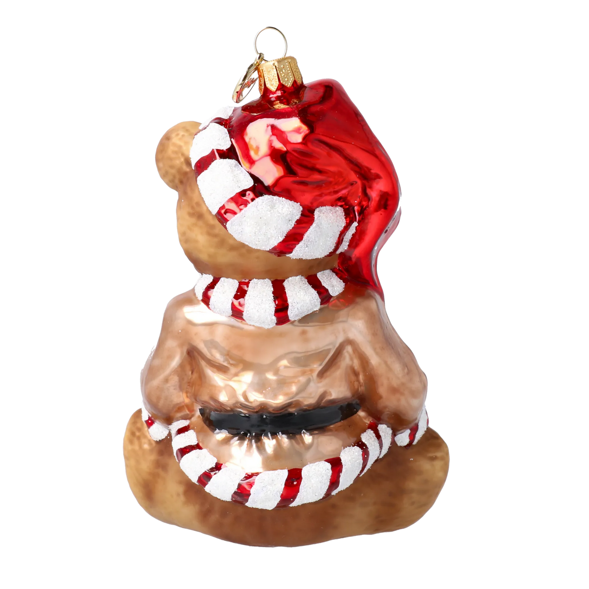 Peppermint Guardian | Hand-Painted Glass Ornament | Blubom 2025-184