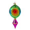 Load image into Gallery viewer, Emerald Glow Retro Glass Reflector Ornament  Handmade Glass Christmas ornament 2025-186
